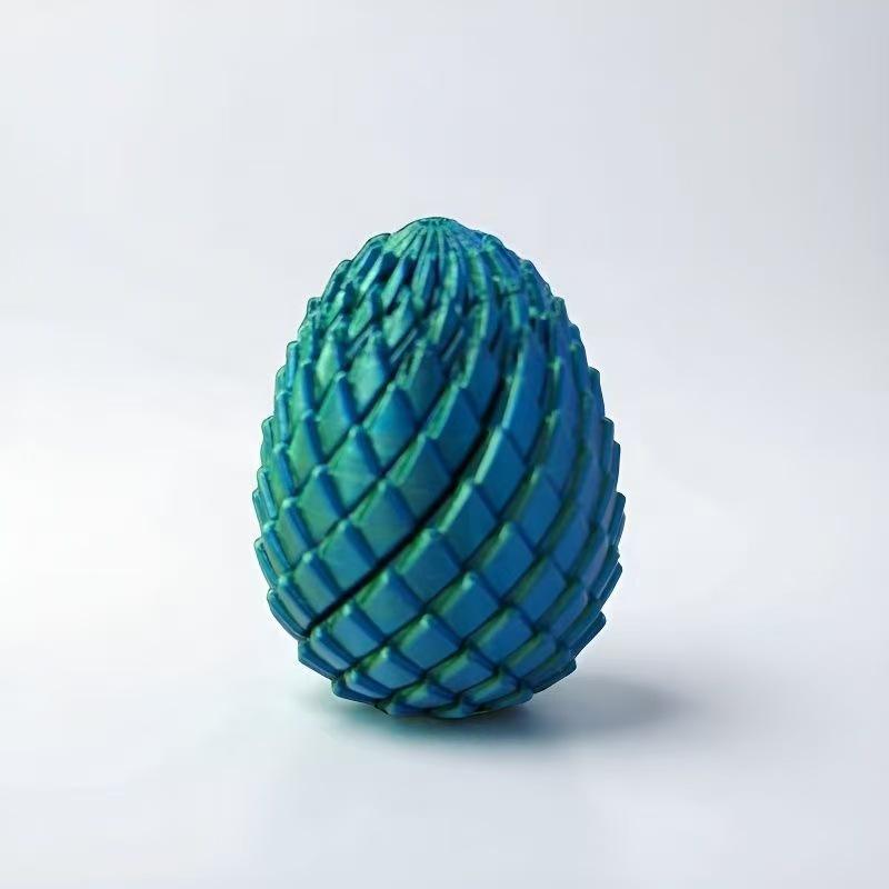 3D Printed Twist Egg, Pla Eco-Friendly Material, High Aesthetic Stress Relief Toy, Bendable and Transformable, Anxiety Relief, Gift for All Ages, Large Size, Multiple Colors Available