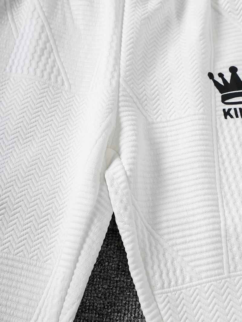 6-Piece Boys' Sweatshirt Set with Letter Print Long-Sleeve Pullover Sweatshirt and Joggers, Ages 3-14