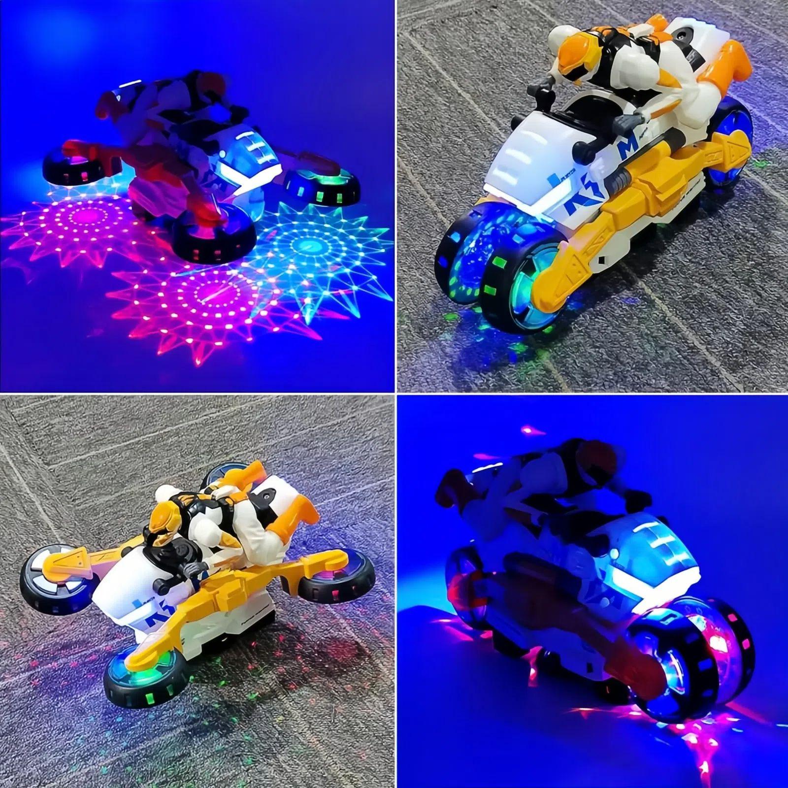 Auto-rotating Electric Motorcycle Vehicle Toys with Smart Obstacle Avoidance, Spins, 360° Movement,Dazzling Lights, Cool Music & Transformation; Christmas Birthday Gift for Kids Boys Girls,Kids Play, Gaining Pride.toy motorcycles for toddlers 2-4 / TOYS Auto-rotating Electric Motorcycle Vehicle Toys with Smart Obstacle Avoidance, Spins, 360° Movement,Dazzling Lights, Cool Music & Transformation; Christmas Birthday Gift for Kids Boys Girls,Kids Play, Gaining Pride.toy motorcycles for toddlers 2-4 / TOYS