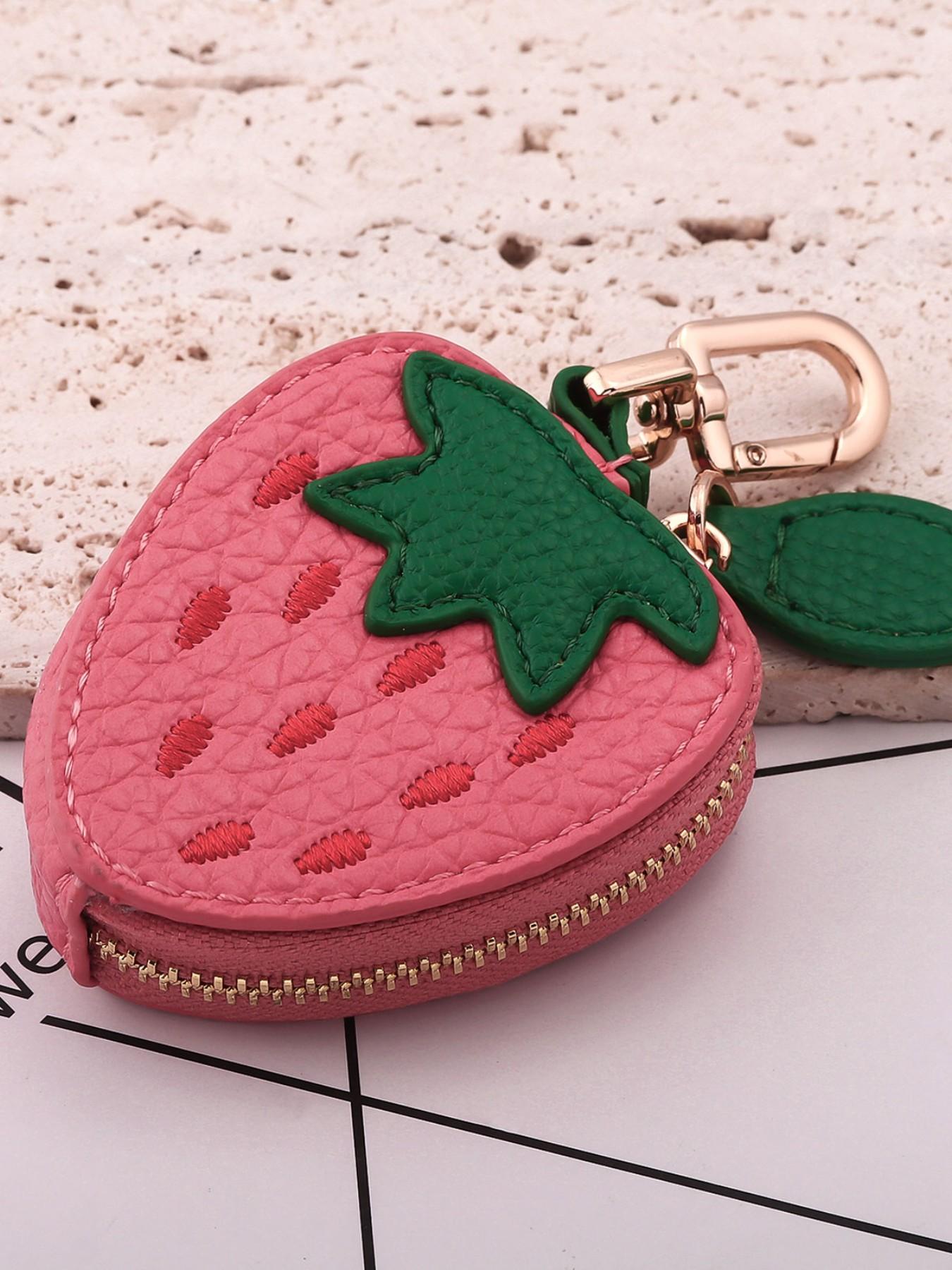 Creative Cute Fruit Bag Charm, Adorable Strawberry Lemon Blueberry Cherry Apple Peach Keychain, Perfect Gift for Fruit Lovers