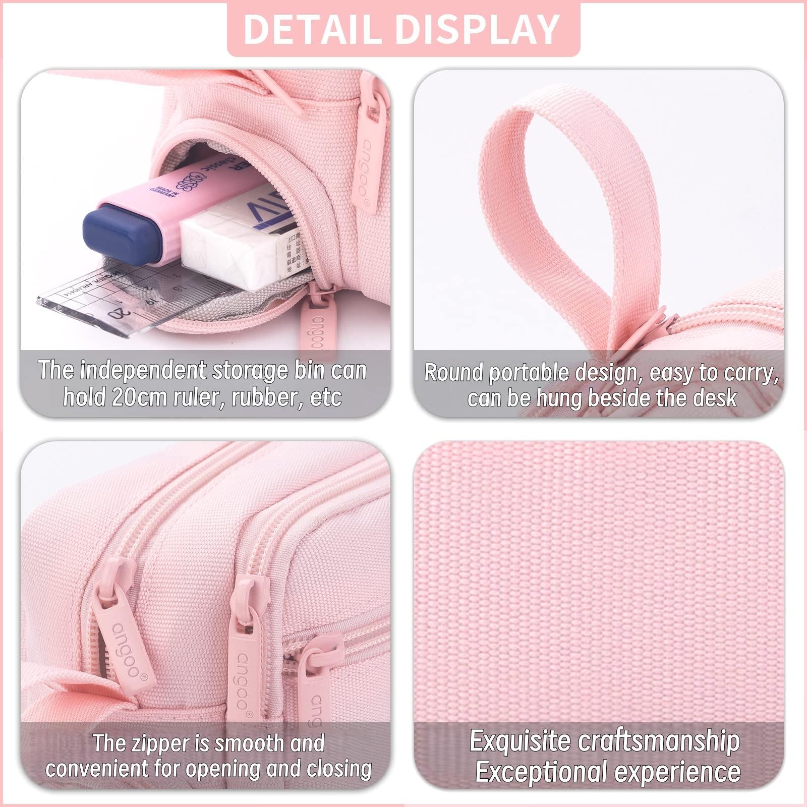 Large-Capacity Multi-Compartment Pencil Case Portable Zippered Pencil Pouch Pencil Bag Ideal for School, Home, and Office Use Perfect Christmas or Birthday Gift Stationery Organizer Desktop Tidying Solution