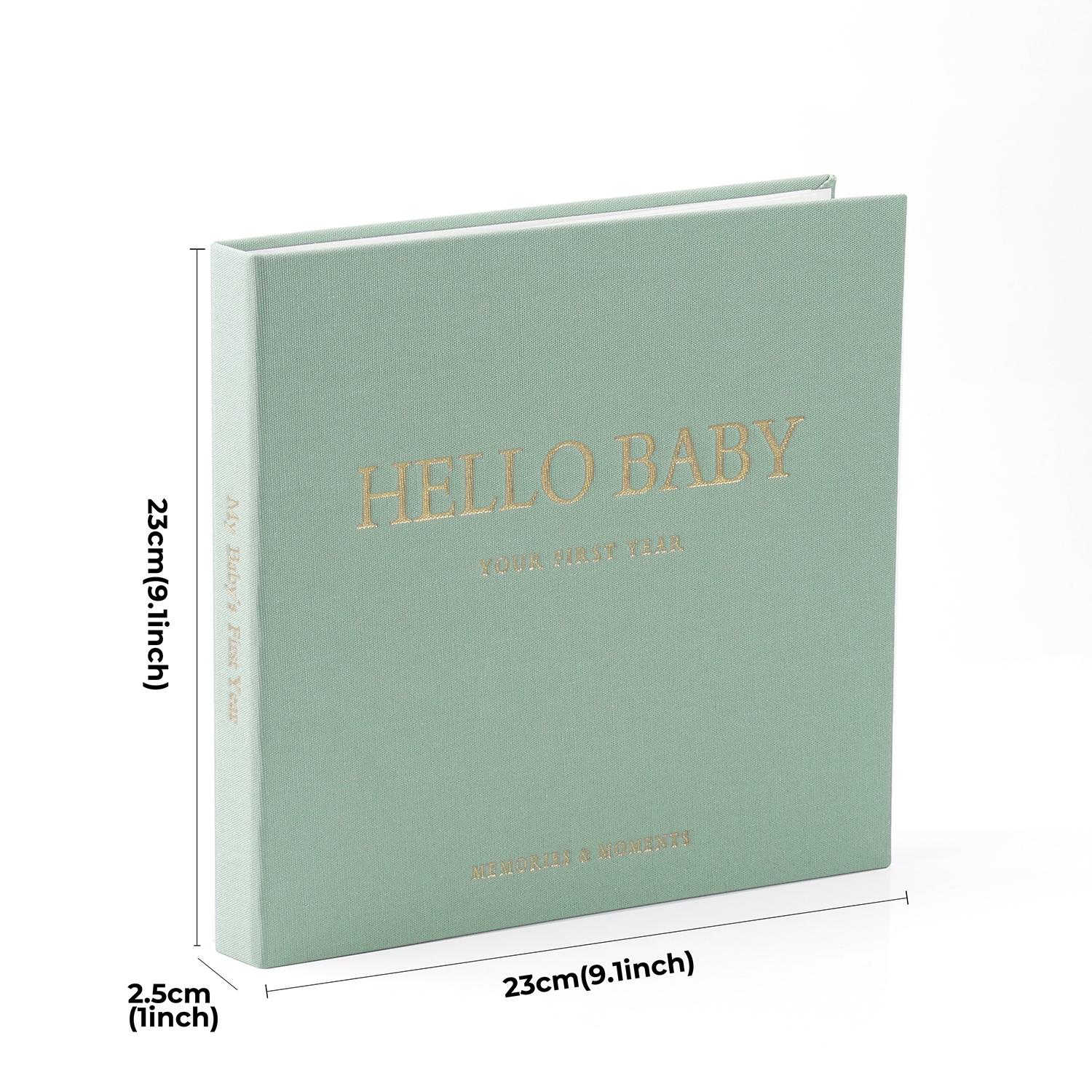 Baby Memory Book, Hello Baby Linen Cover Spiral-Bound Baby Notebook with 4 Special Paper Pockets and 12 Monthly Milestone Stickers, Pregnancy Memory Notebook #GLOBAL PICKS Baby Memory Book, Hello Baby Linen Cover Spiral-Bound Baby Notebook with 4 Special Paper Pockets and 12 Monthly Milestone Stickers, Pregnancy Memory Notebook #GLOBAL PICKS
