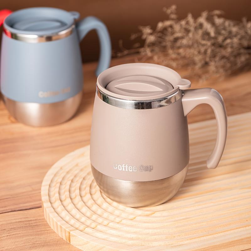 16.9 Oz Reusable Vacuum Insulated Coffee Mug with Lid, Dual Wall Vacuum Sealed Cup for Hot & Cold Drinks, Home Outdoor Camping Gift