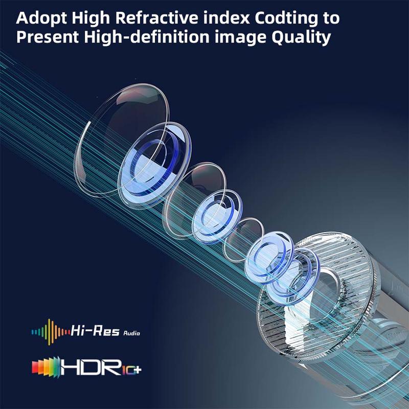 Mini Projector with WIFI 6 and Bluetooth, 4K 1080P Support Portable Projector 180° Rotatable 130'' Screen Movie Projector Auto Keystone Compatible for Laptop, PC, Smartphone (White) projector for bedroom movie night