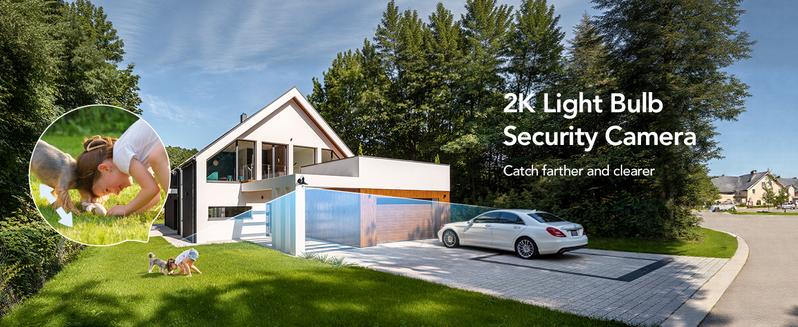 GNCC Light Bulb Camera, 2K HDR Security Camera, Indoor/Outdoor Cam with Color Night Vision and Infrared, 360 Pan Tilt Cameras for home, 2.4G WiFi Wireless, Double Lighting, Motion Detection, Two-way Audio Works with Alexa & Google Assistant GNCC Light Bulb Camera, 2K HDR Security Camera, Indoor/Outdoor Cam with Color Night Vision and Infrared, 360 Pan Tilt Cameras for home, 2.4G WiFi Wireless, Double Lighting, Motion Detection, Two-way Audio Works with Alexa & Google Assistant