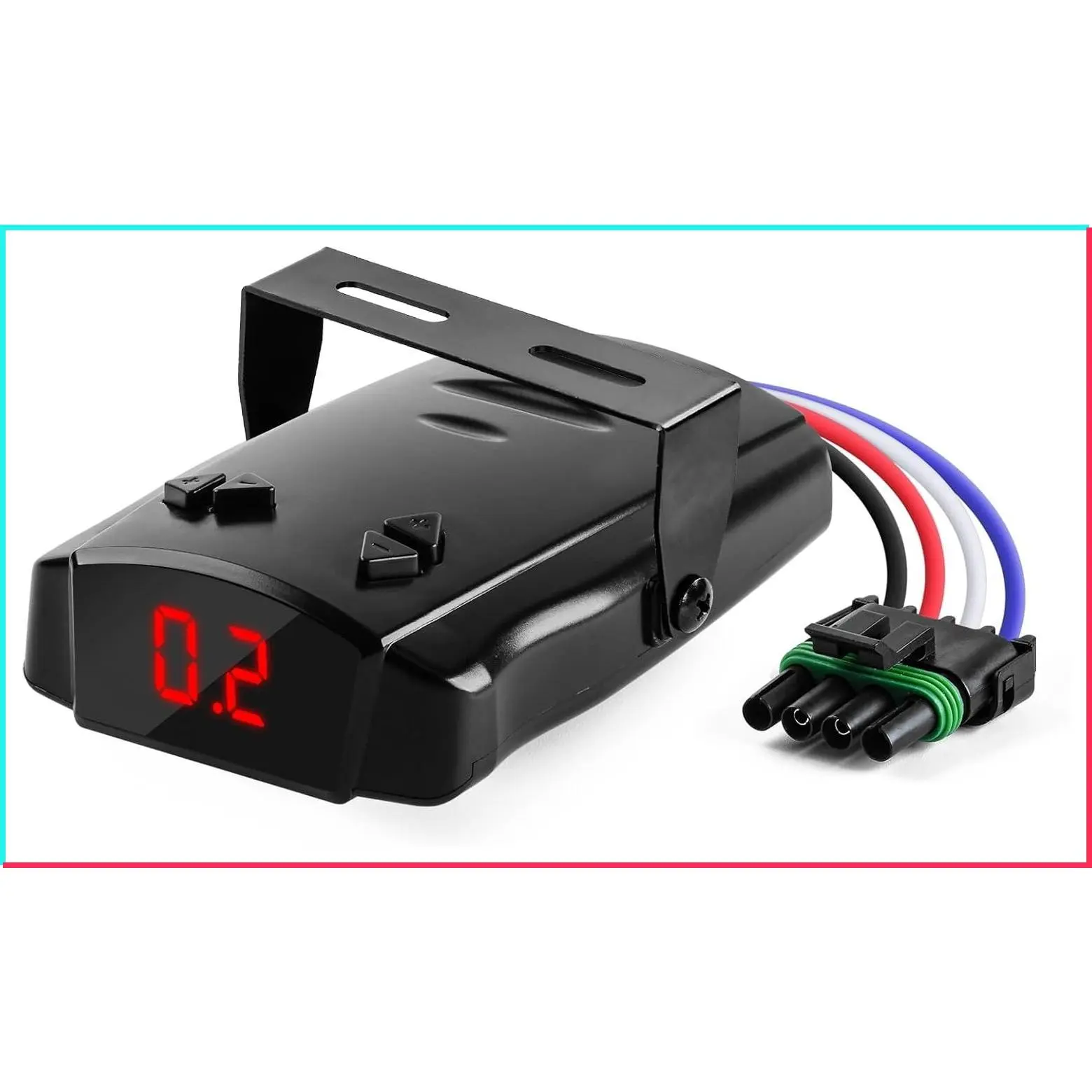 Trailer Brake Controller, Time-Delay for 1-4 Axle Trailers, Safety Protection with Overload/Short-Circuit Alerts for Light-Duty & Occasional TowingGift