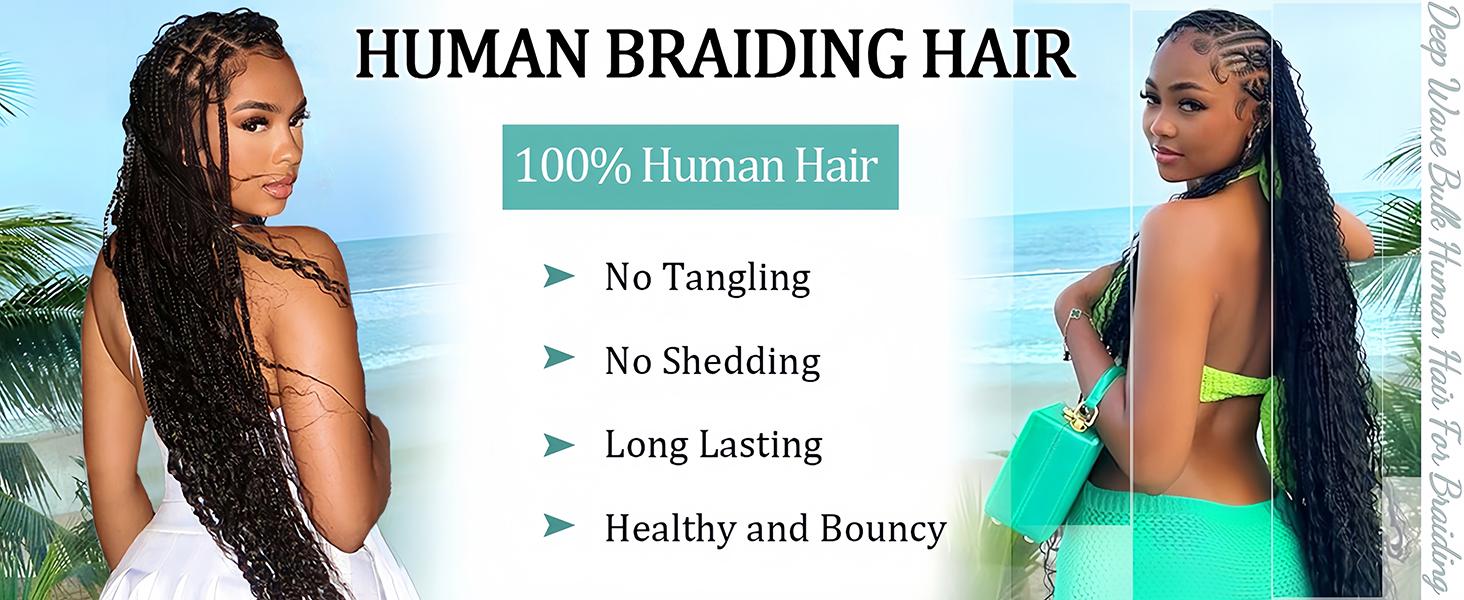 VIPbeauty Boho Human Braiding Hair Burmese Curly Bulk for Daughter/Friend For Bohemian Knotless Braids Spriral Curly End No Weft 1/3 Bundles 100g/1 Bundles  1B Natural Black Salon-Quality