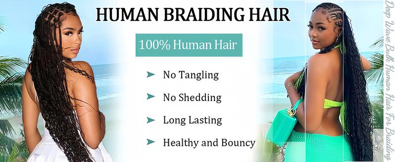 VIPbeauty Boho Human Braiding Hair Burmese Curly Bulk for Daughter/Friend For Bohemian Knotless Braids Spriral Curly End No Weft 1/3 Bundles 100g/1 Bundles  1B Natural Black Salon-Quality