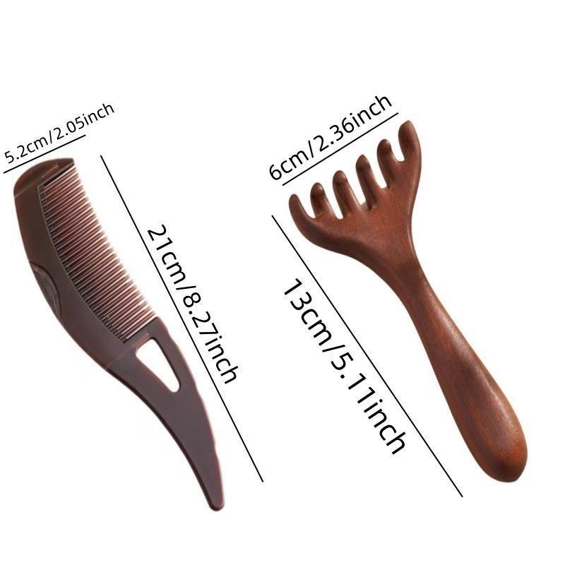 Energy Comb Set, Hollow Design Hair Care Brush, Dandruff Removal Comb, No Wash Anti-Hair Loss, Oil Control Head Combs, 2 Pieces