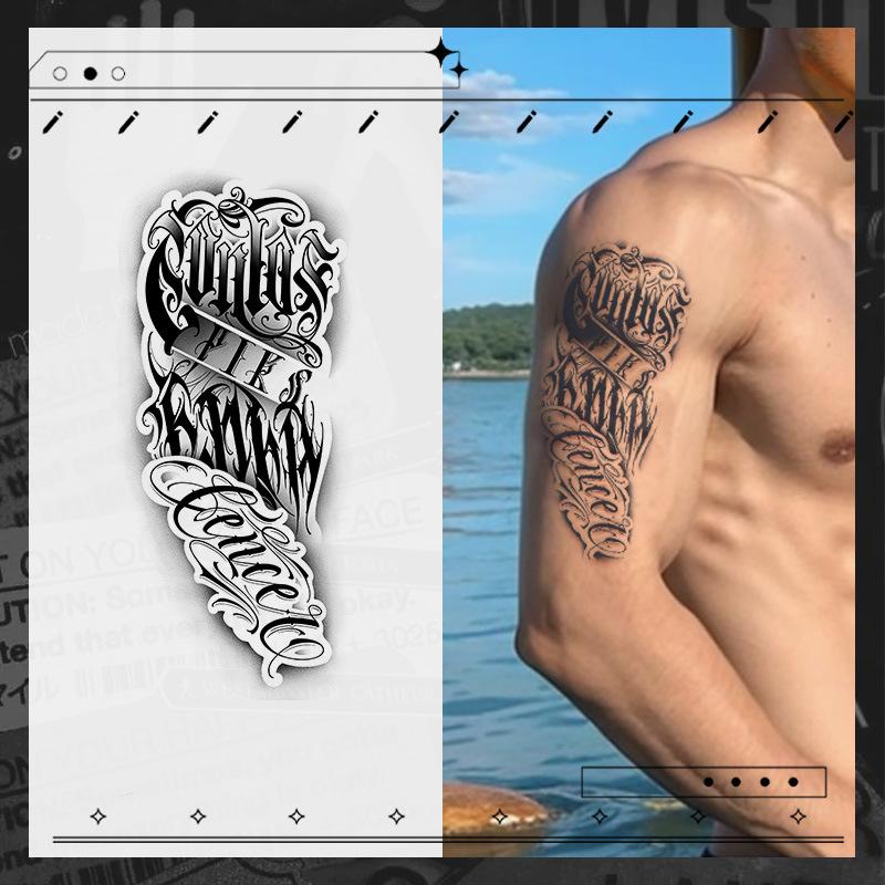 15 sheets Large temporary tattoos men,,fake tattoos,Mexican Style Font Elements , Lasting for 7-15 Days, long lasting temporary tattoo arm,Herbal Tattoo Stickers,tatuajes temporales,realistic temporary tattoos