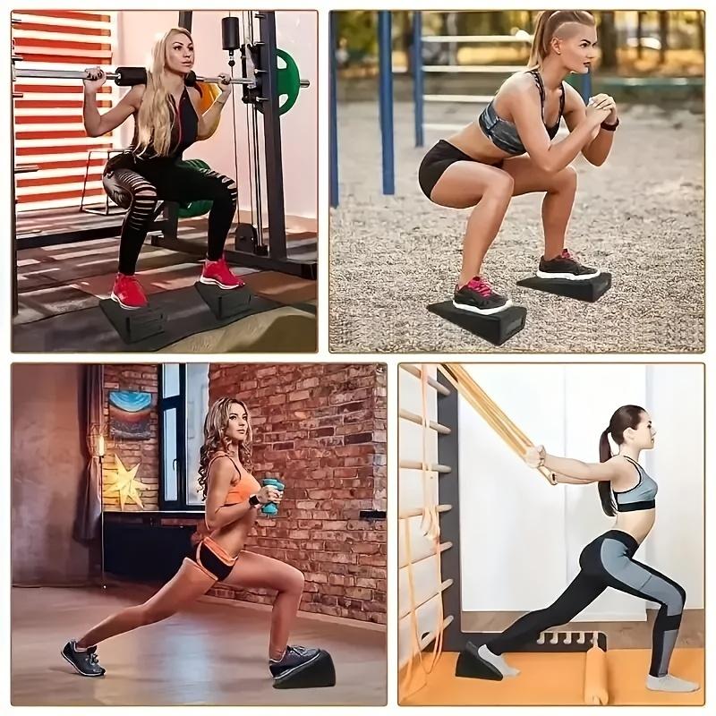 Adjustable Squat Wedge Block Set, Non-Slip Design for Home Gym Use, Ideal for Leg Stretches, Squats & Deadlifts, No Batteries Needed