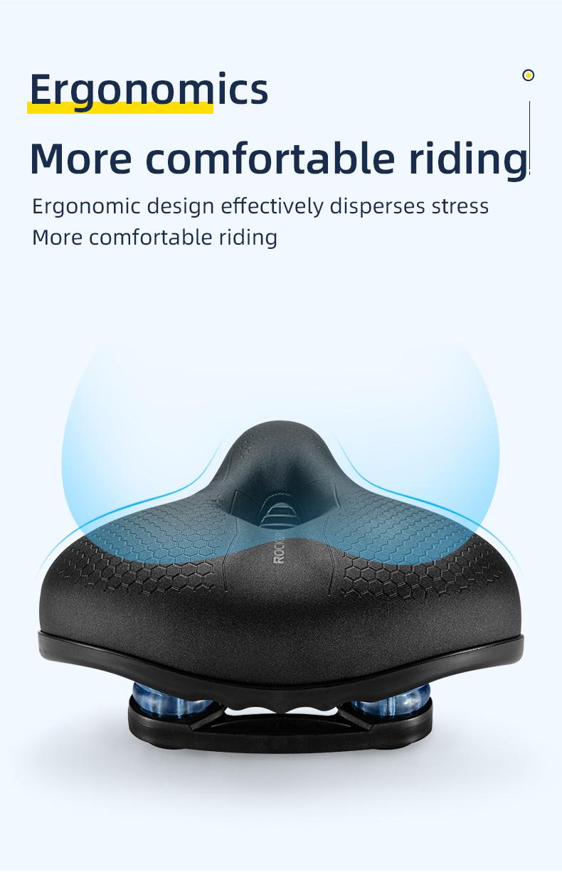 ROCKBROS Bike Seat Memory Foam Bike Saddle Comfortable Waterproof for City MTB Racing Bikes
