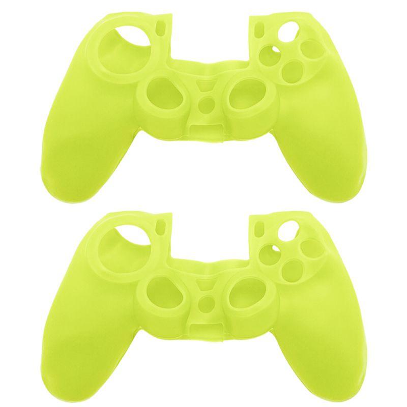 2PCS, PS4 game controller silicone protective cover, suitable for PS4 controller, silicone protective cover, non-slip and drop-resistant design, durable, suitable for gamers accessories