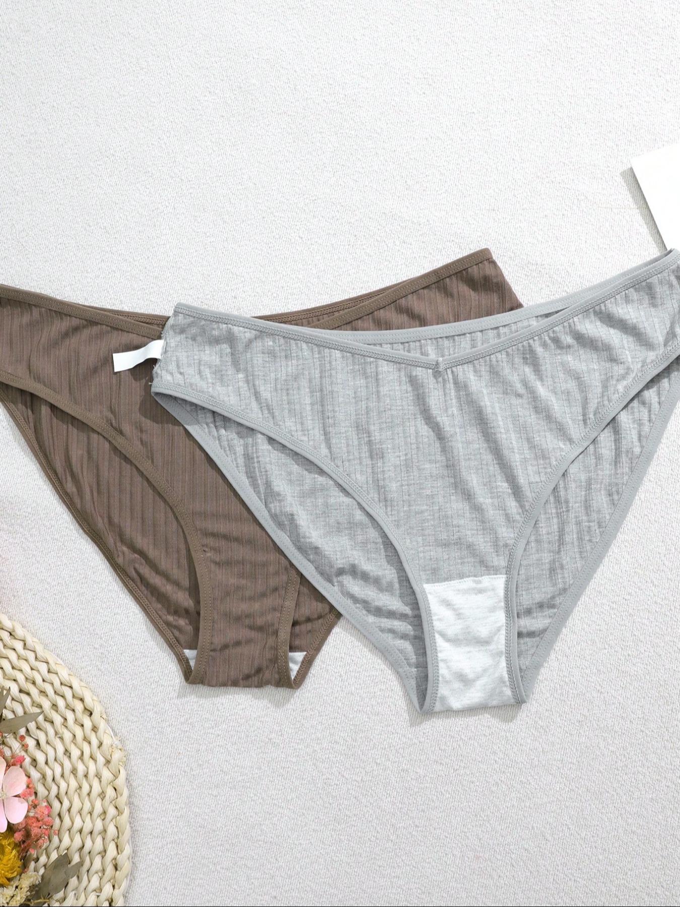 Women's Comfortable Breathable Triangle Panties, Fitted Knicker, 7-Pack Simple Design Underwear, Soft & Lightweight Ladies' Briefs for Daily Wear