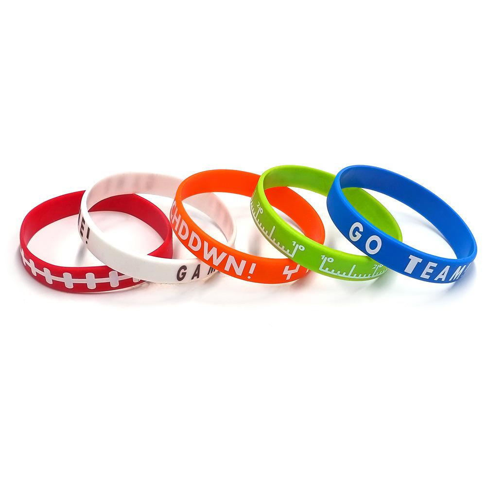 New Rugby Silicone Bracelet Silicone Football Inspirational Bracelet Children's Football Gifts Party Supplies