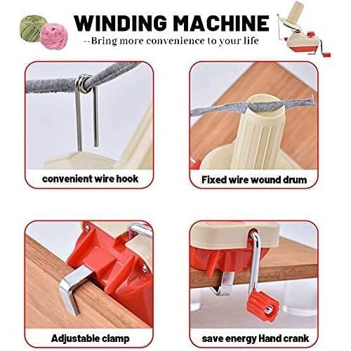 Yarn Winder, Knitting Yarn Ball Winder,Knitting  Winder Holder,  Table Top Hand Operated Winder,Manual  Yarn Cone Ball Winder - 180x135x100mm