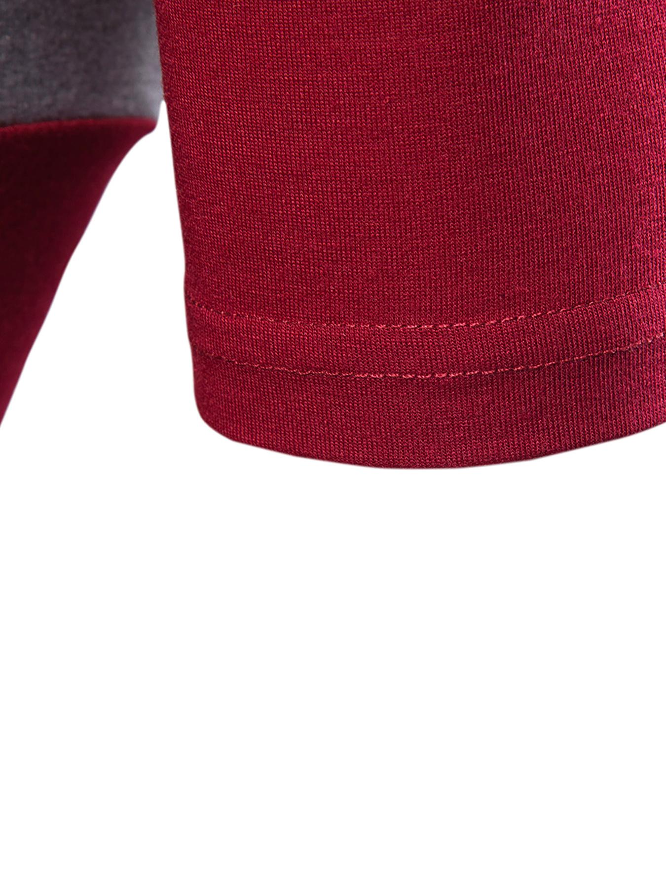 Men's Colorblock Short Sleeve Polo Shirt, Regular Fit Casual Button Front Polo Top for Summer, Fashion Men's Clothes for Daily Wear