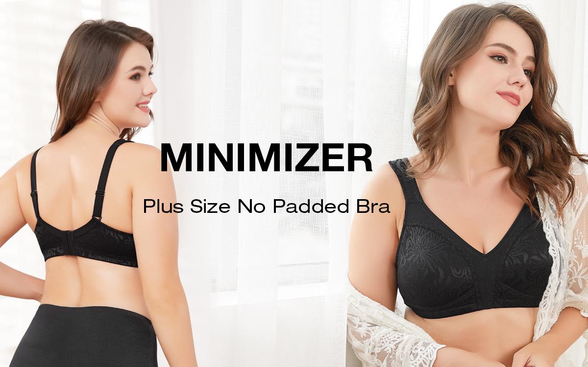 Wingslove Plus Size Minimizer Bras For Women Non Padded Comfort Full Coverage Wireless Bra