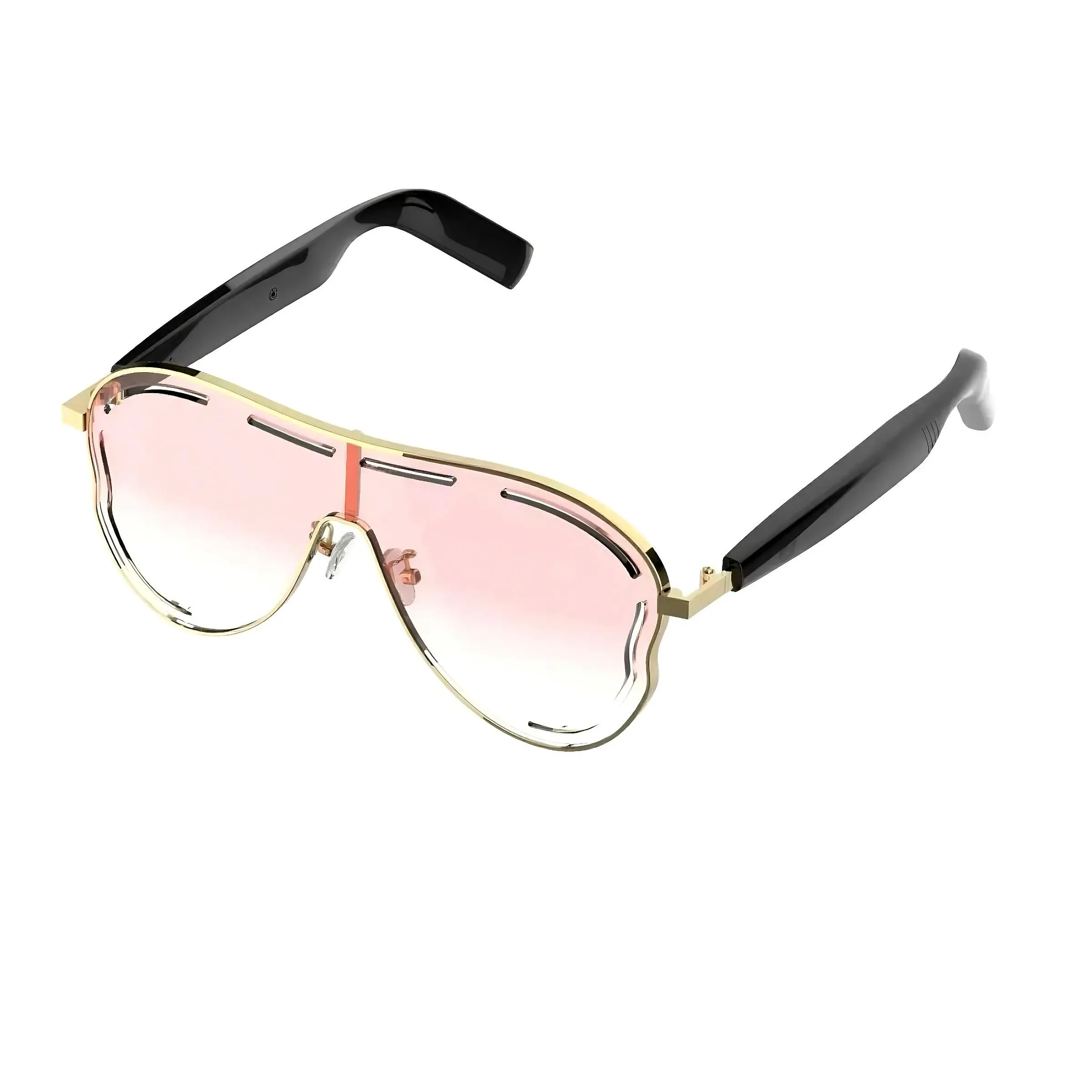 AI Bluetooth smart glasses, Multifunctional smart glasses, supporting translation of multiple language apps, in ear automatic detection switch, sun protection sunglasses, sweat proof, suitable for travel, navigation, meetings, business