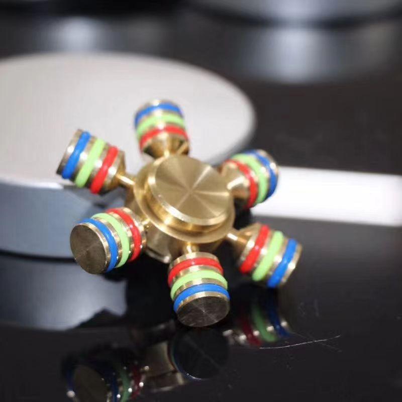 Metal Hand Spinner 6 Arm Decompression Toy Fidgets For Adults Kids EDC Gadgets Anxiety Stress Relief Tool Stress Relief Antiestres Juguete Ansiedad