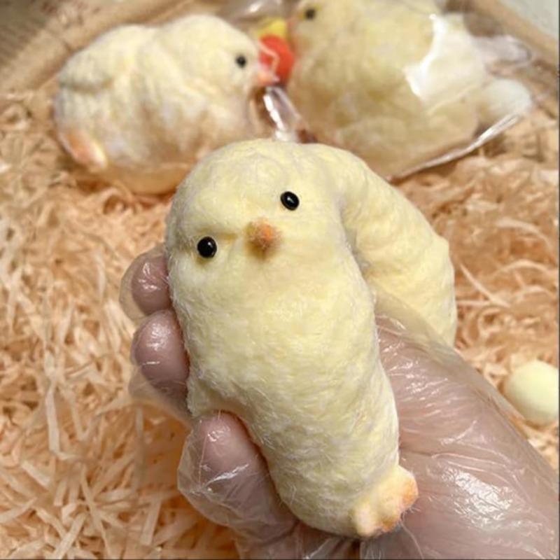 2 Taba Squishy Chicken Toys, Handmade Stress Relief Squeezable Toys for Adults, Fun Christmas and Birthday Gift for Kids