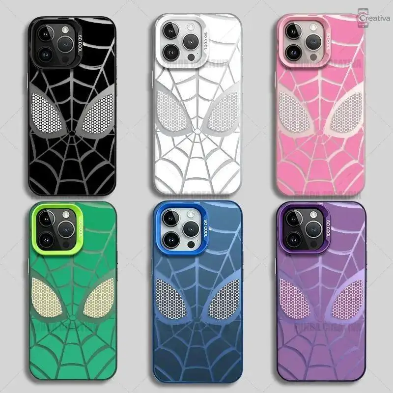 [Copy of] Cool Creative Sp1der-Man Pattern Phone Case for iPhone 17 Air 16 15 14 13 12 11 Pro Max Plus . Shock-resistant, durable and impact-proof protective cover. Available in pink couple design. Compatible with Samsung A15, A55, A56, A54, A50,