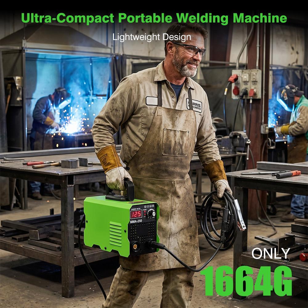 110V Portable IGBT Inverter Handheld Stick Welder Full Kit - Digital Gasless Welding Machine with LCD Display, Auto Current Match, Beginner-Friendly, Digital Welding Machine
