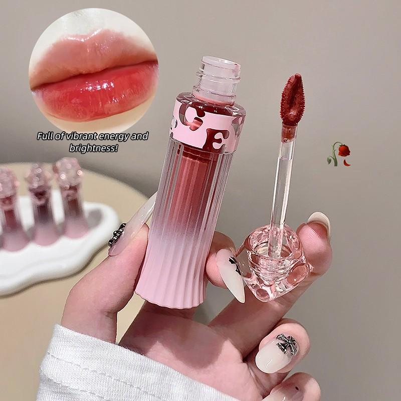 Mirror Finish Water Lip Gloss, Cute Packaging, 6 Colors Moisturizing Lips, Waterproof Long-Lasting, Ideal Valentine Gift for Women