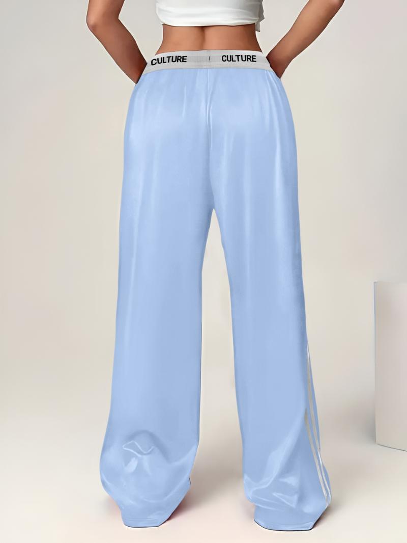 Women's Solid Side Stripe Adidasuit Sweatpants, Casual Comfy Breathable Jogger Pants for Daily Wear, Ladies Bottoms for All Seasons