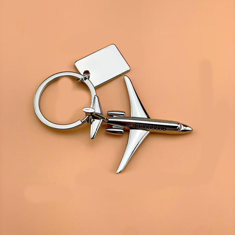 Creative Zinc Alloy Airplane Model Keychain, Aesthetic Keychain, Festival Gift for Friends, DIY Valentine's Day Present, Birthday Souvenir, Backpack Charm, Keyrings