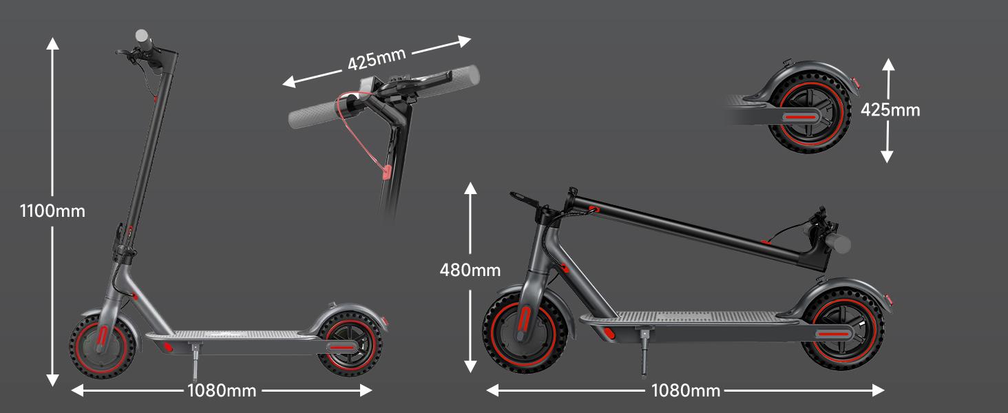 28MPH Max Speed D8 Pro Electric Scooter 350W Brushless Motor 8.5 Inch Explosion Proof Tires 7.8Ah Battery 265 Lbs Max Load 3 Speed Modes Foldable City Commuter App Control Front Rear Lights