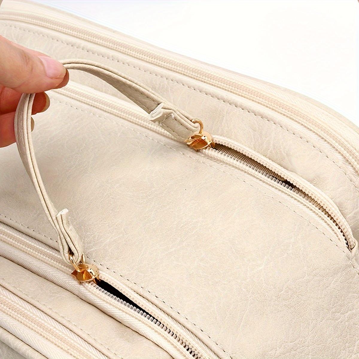 Large Capacity Cosmetic Bag Makeup Toiletries Organizer PU Leather Portable Travel Toiletry Pouch Women Makeup Storage Bags