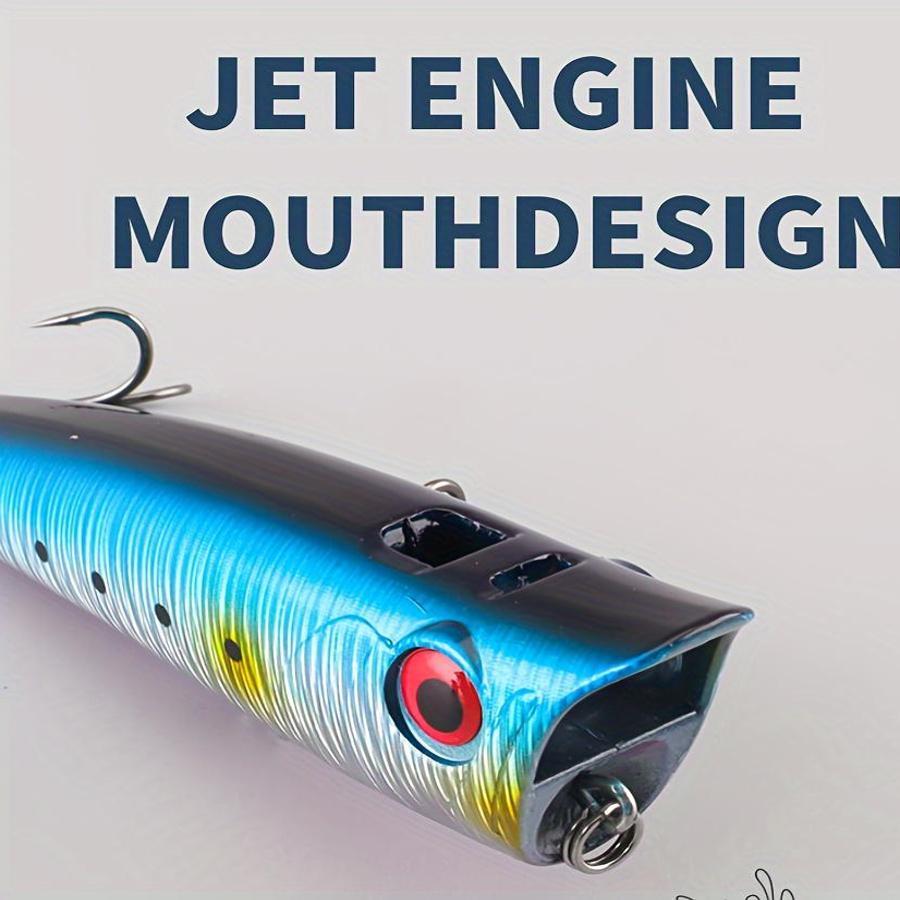 1pc Water Spray Wave Crawling Bait Surface Long Throw Floating Water Wave Bait Night Light Noise Hooked Mouth Bass Fake Bait