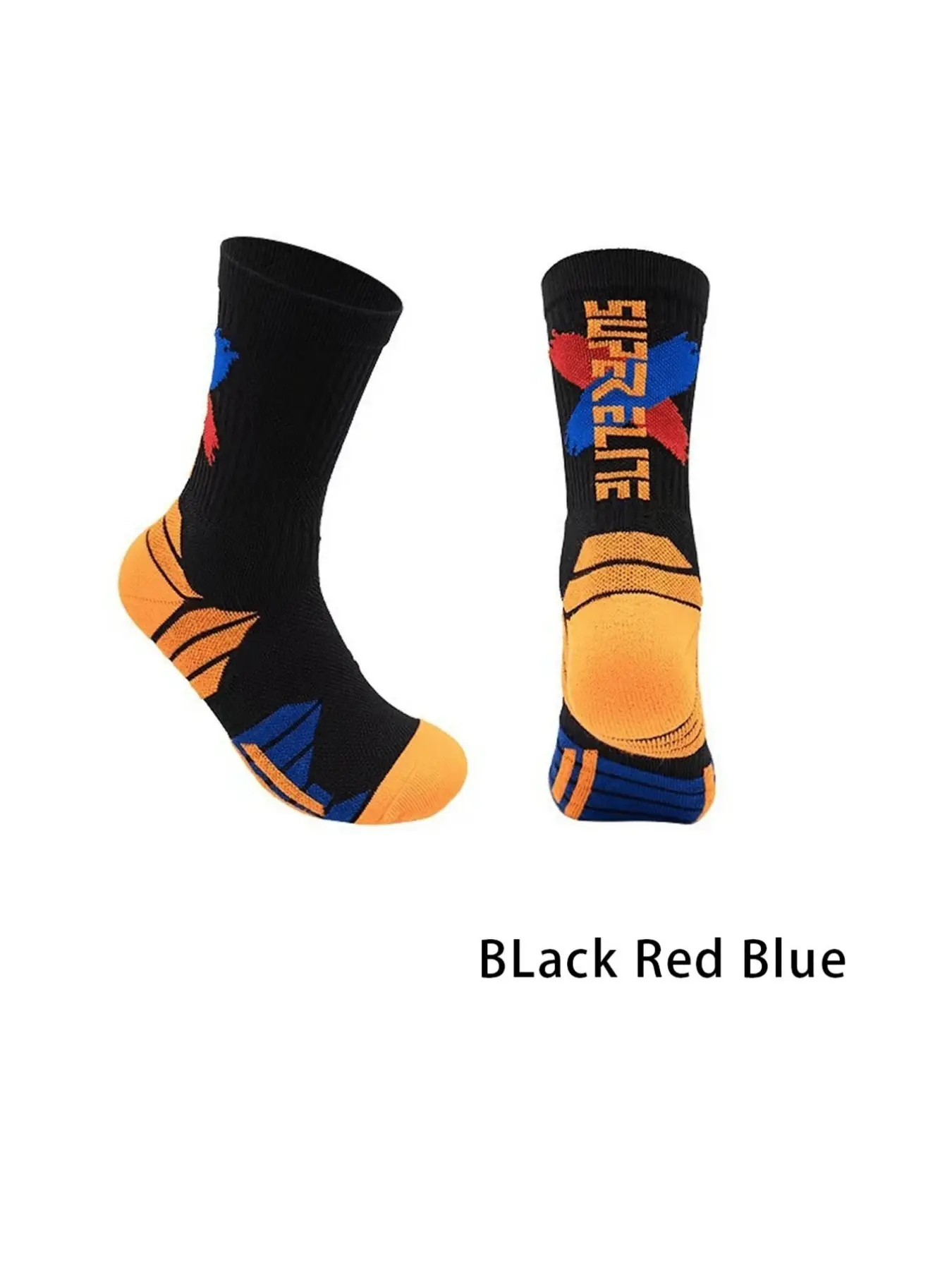 Professional Sporty Crew Socks, Unisex Basketball Socks, Thick Knit Sole Shock Absorption, Breathable Anti-Odor, All-Season Comfort