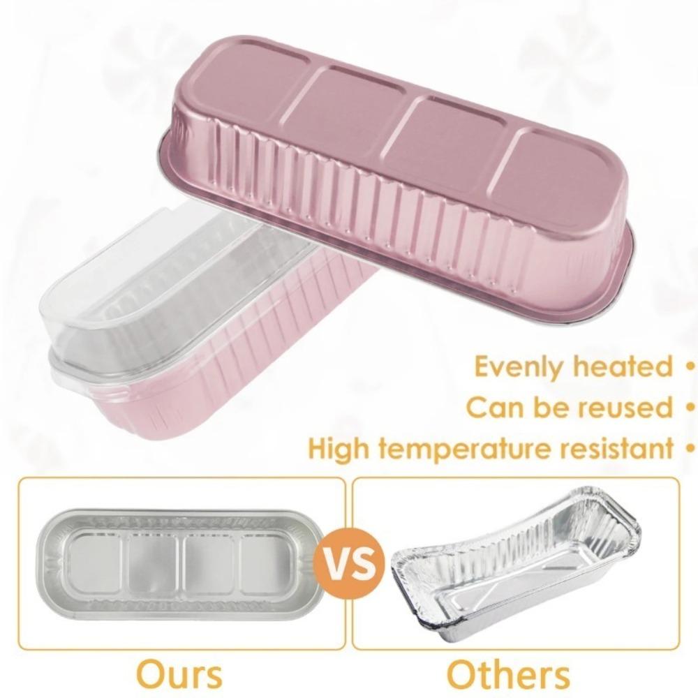 30 Pcs Mini Loaf Pans with Lids, 6.8 oz Rectangular Aluminum Foil Baking Pans, Mini Loaf Containers for Baking Cups, Cake Cups, Holiday Events