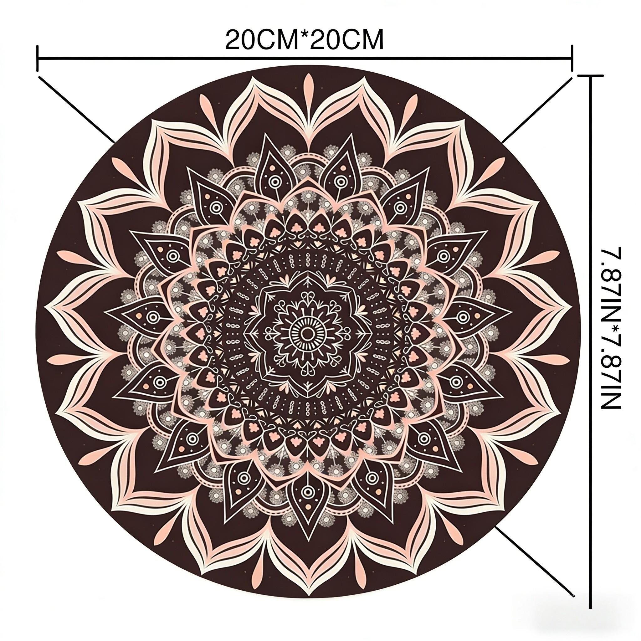 Fashion Gyro Round Mouse Pad, Anti-Slip Rubber Base, Gaming Mouse Pad, Office Desk Mat, Gift for Girls and Women, 7.87 Inches