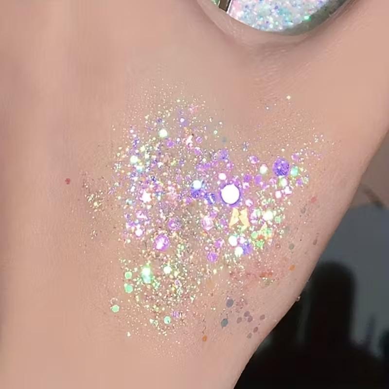 Get the Spotlight! Diamond Sparkle Eyeshadow Palette ✨ | 16 Dreamy Glitter Shades | Stage & Rave-Ready Looks! (Limited Edition!) #GlitterEyeshadowPalette #RaveMakeup #StageMakeup