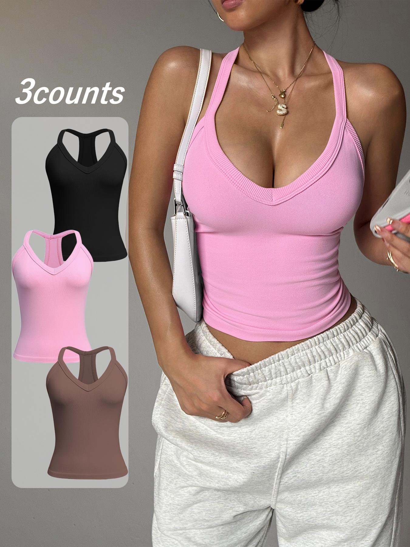 Women's Sleeveless Summer Sports Tank Top, Sexy Fashion, Breathable Comfort, Heart Neck Design, Ideal for Running, Fitness, Yoga, Solid Color, High Elasticity
