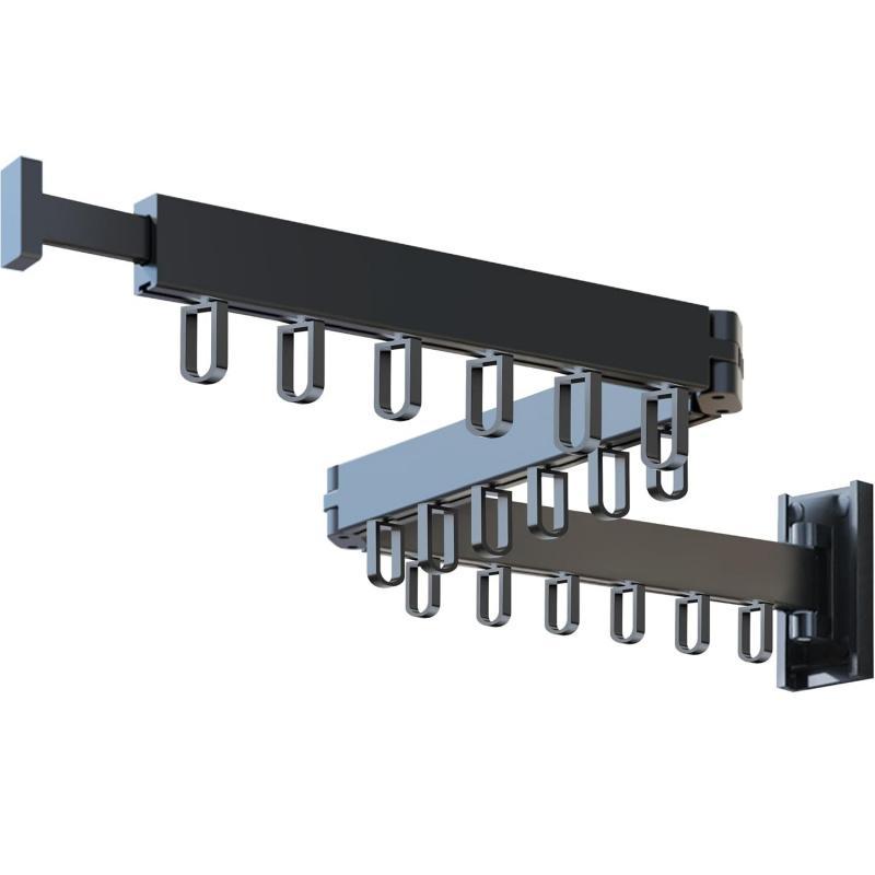 Foldable Clothes Drying Rack for Laundry Room, Wall-Mounted Space-Saving Design, Multi-Functional Durable Hanger, Efficient Use
