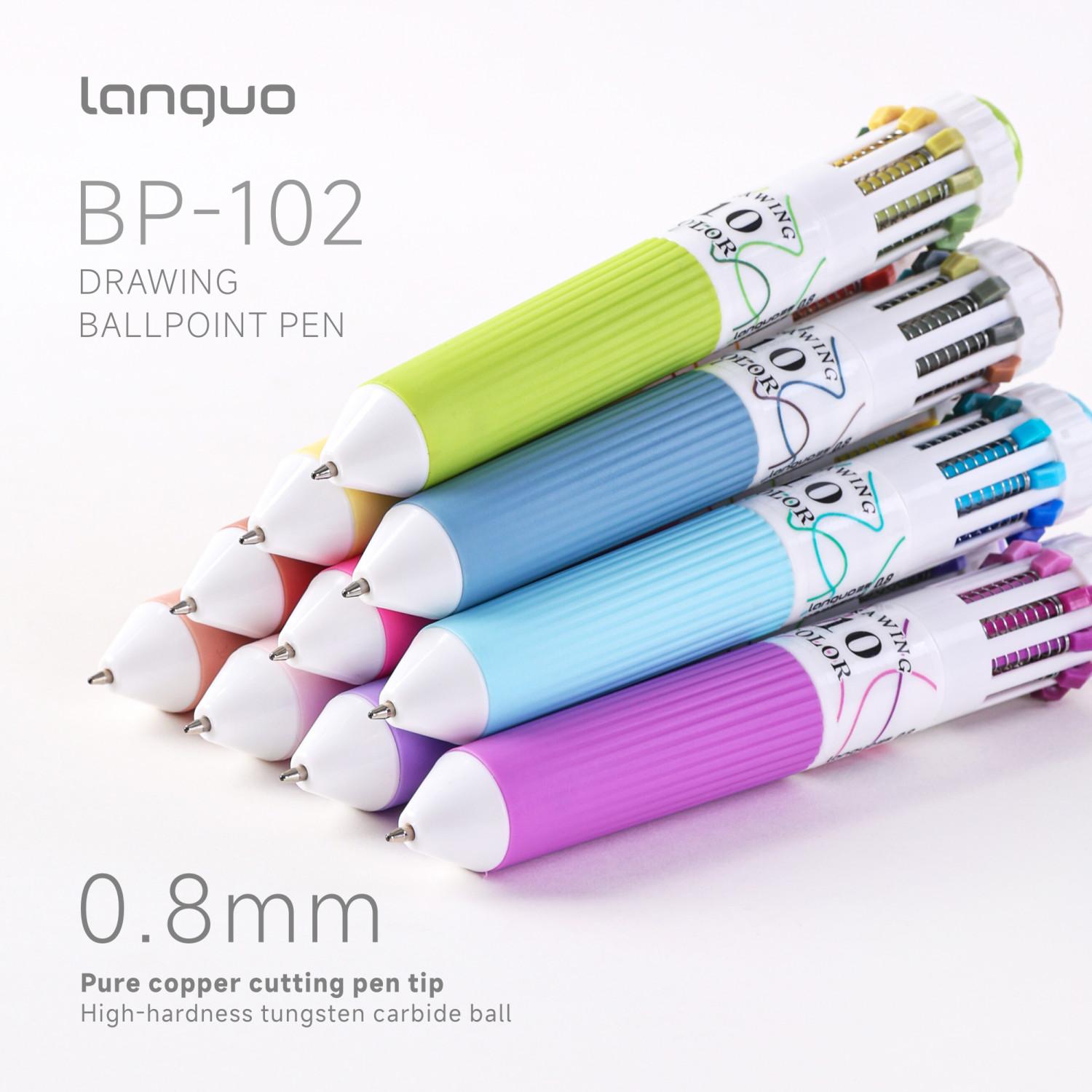 28/60/120 Colors Multicolor Ballpoint Pen Set 0.8mm, 10-in-1 Colored Pens Fine Point Retractable Ballpoint Pens for Office School Supplies Students Gifts, 3/6/12 Pack