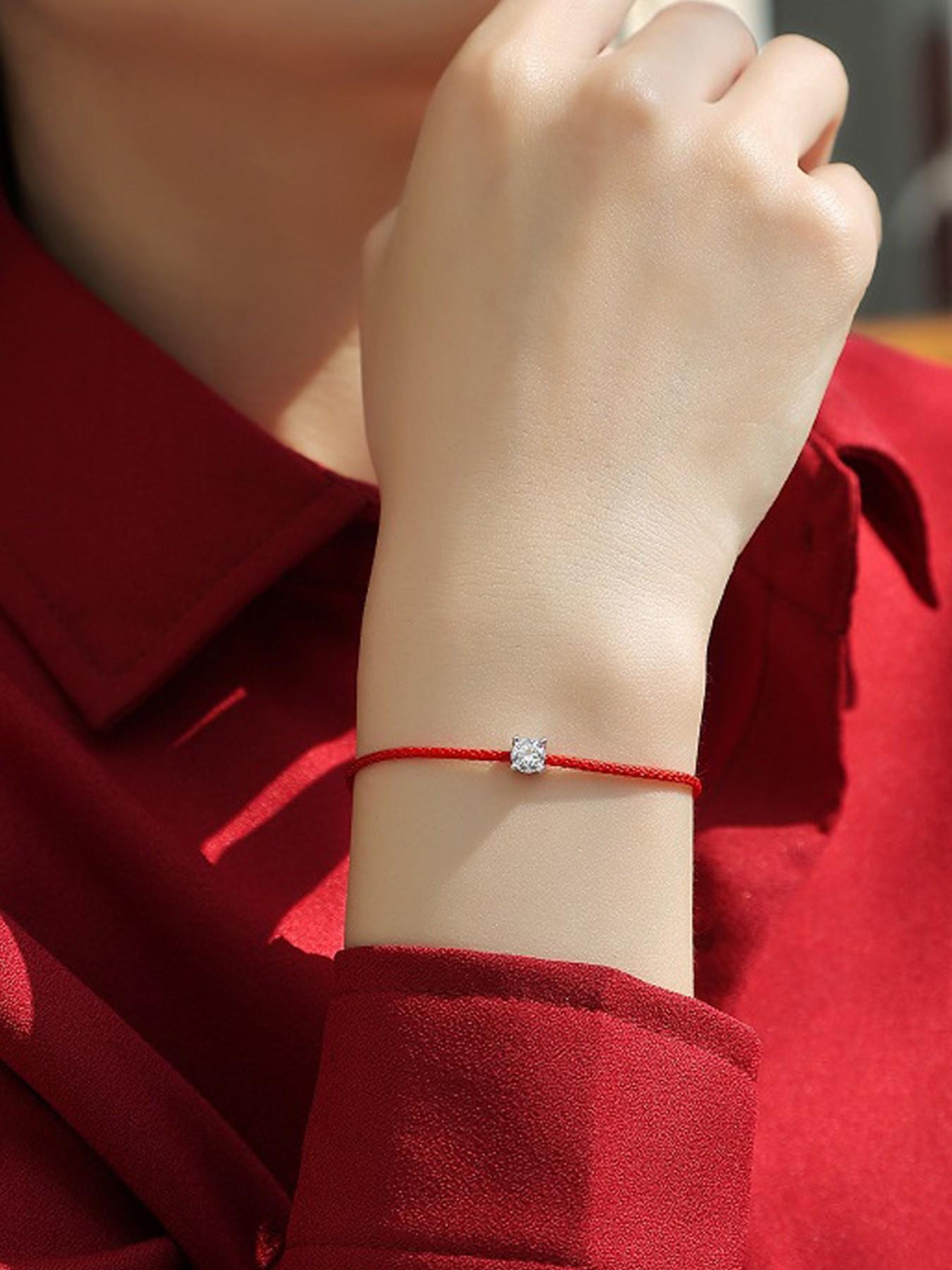 New Style 0.5 Carat Moissanite Bracelet, Fashionable Vintage Couple Design, S925 Silver Color, Perfect Gift for Daily Use, Mother's Day, Thanksgiving