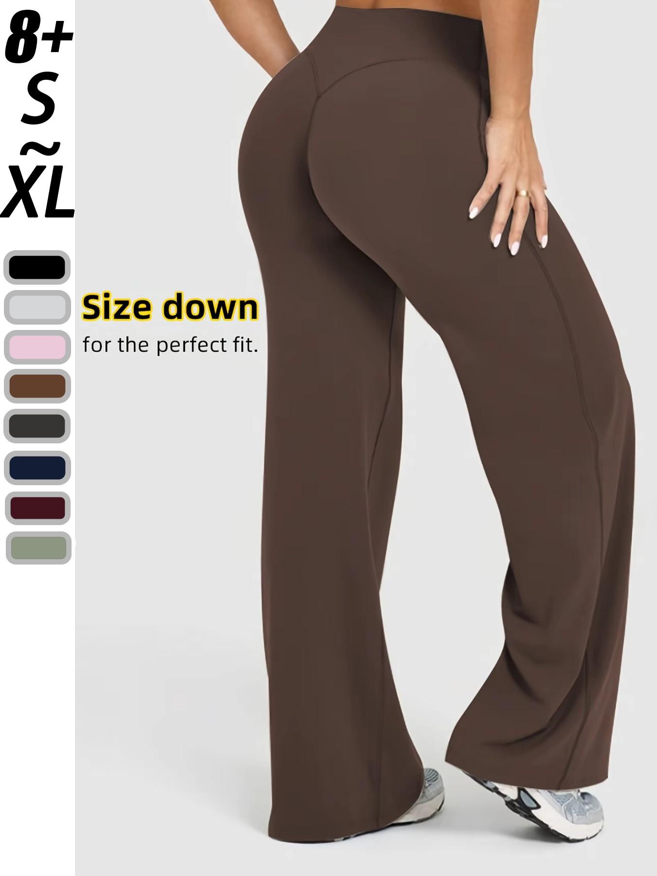 High Waist Sporty Yoga Pants, Fitted Plain Design, Comfortable Workout Apparel, Ideal for Outdoor Activities, All-Season Wear, Fitness Bottoms