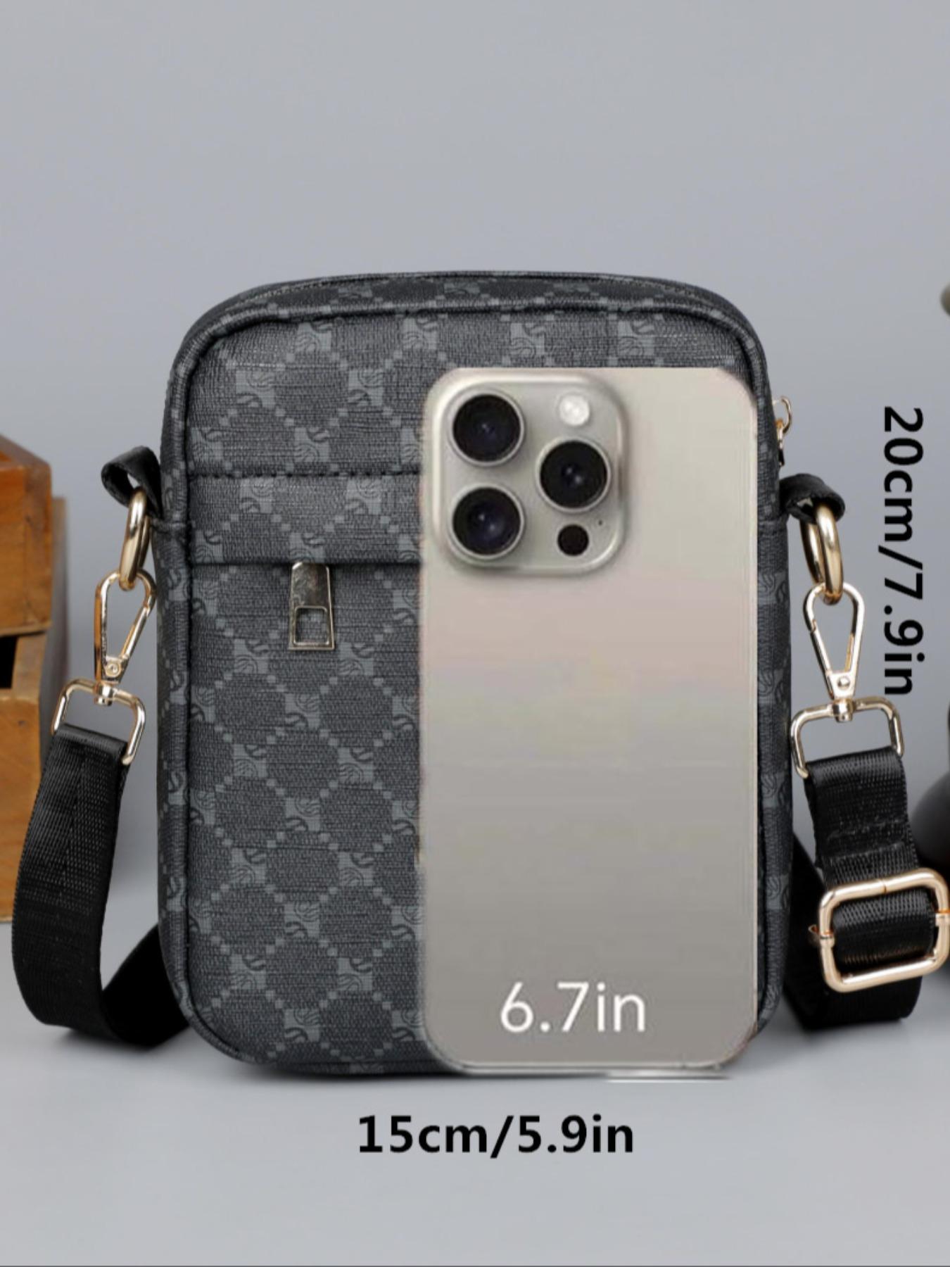 Men's Windmill Pattern Crossbody, Casual All-Seasons Commuter & School Bag, Versatile Daily Use, Travel Friendly, Cross Body Bags