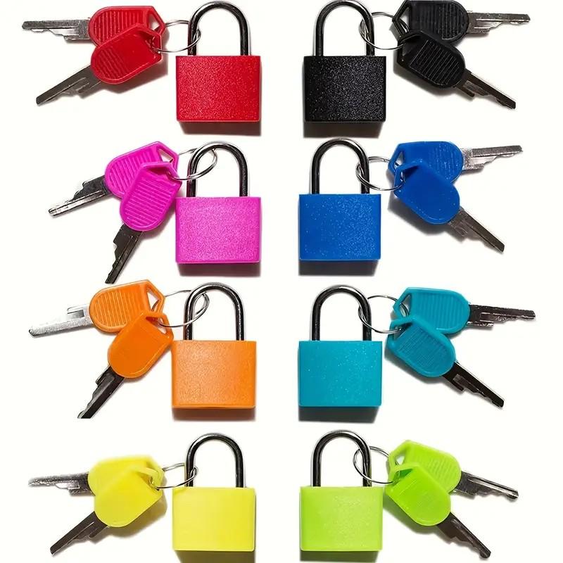 Mini Copper Padlock with Key, Luggage and Backpack Security, Gym Storage Cabinet, Suitcase, Classroom Games, Durable Lock