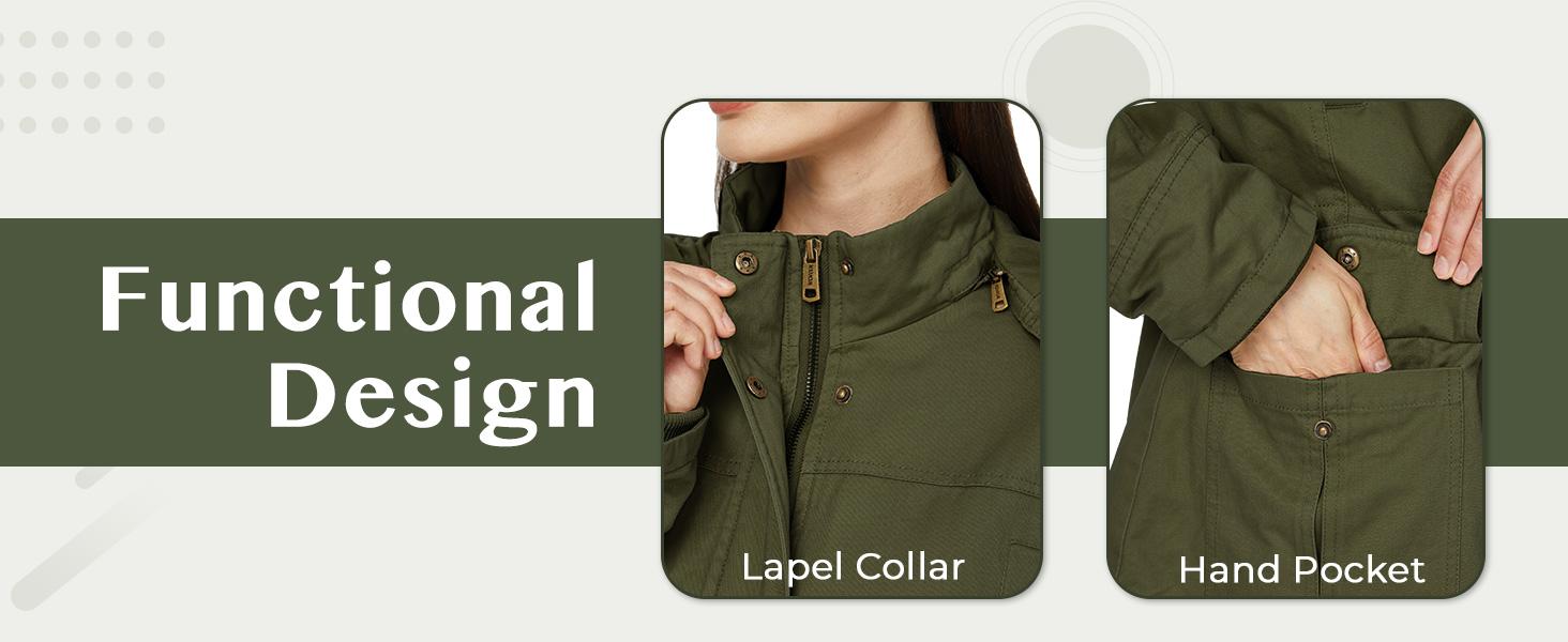 Women's Cotton Military Jacket Lightweight Casual Anorak Coat with Hood Womenswear Tops Comfort Lady Outerwear Underwear Lady Long Sleeve Fitted Women's Cotton Military Jacket Lightweight Casual Anorak Coat with Hood Womenswear Tops Comfort Lady Outerwear Underwear Lady Long Sleeve Fitted