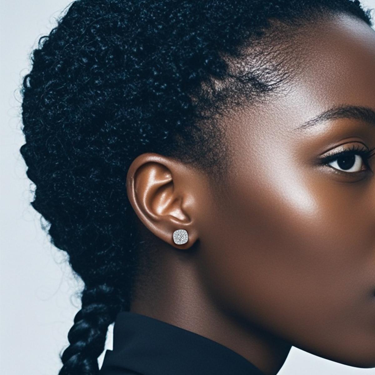 Delzzad 18K Gold-Plated Halo Square Stud Earrings Synthetic Moissanite Earrings S925 Stud Birthday Anniversary Mother's Day Christmas Gifts for Men Women Delzzad 18K Gold-Plated Halo Square Stud Earrings Synthetic Moissanite Earrings S925 Stud Birthday Anniversary Mother's Day Christmas Gifts for Men Women