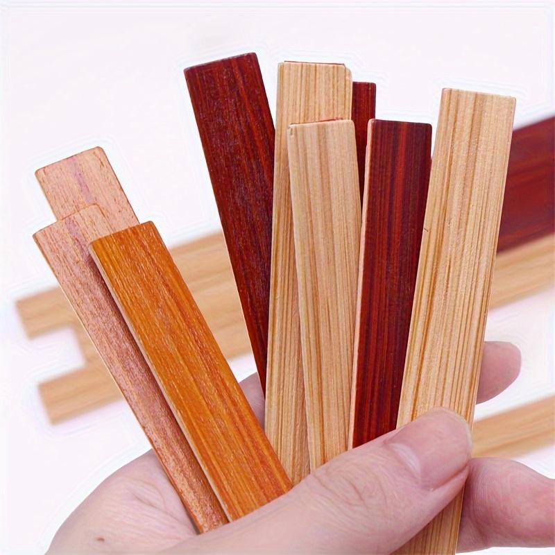 20pcs Dollhouse Miniature Wood Flooring Peel & Stick Planks with Realistic Wood Grain for BJD Kitchen Scene, Perfect Craft Gift