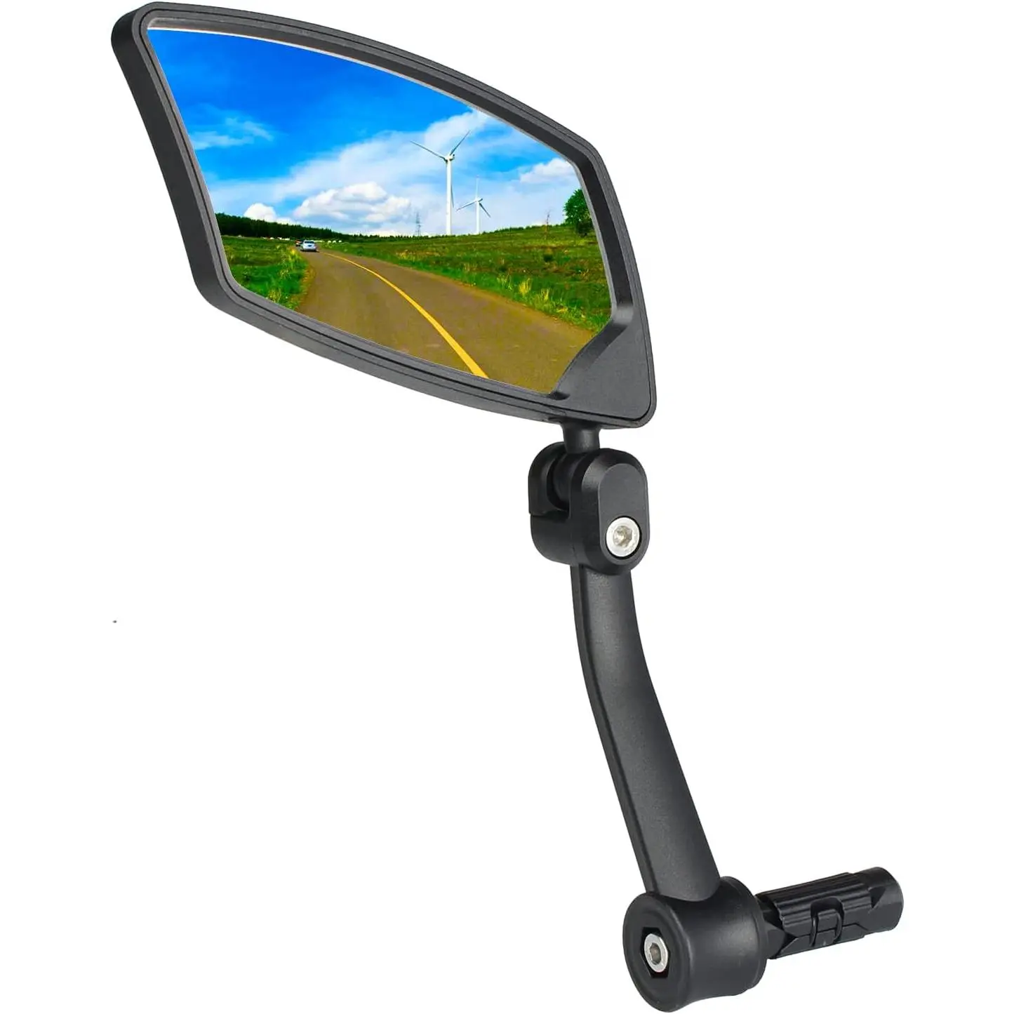 Handlebar  Mirror -  Blast-Resistant, Adjustable Rotatable Rearview Mirror for Left Side