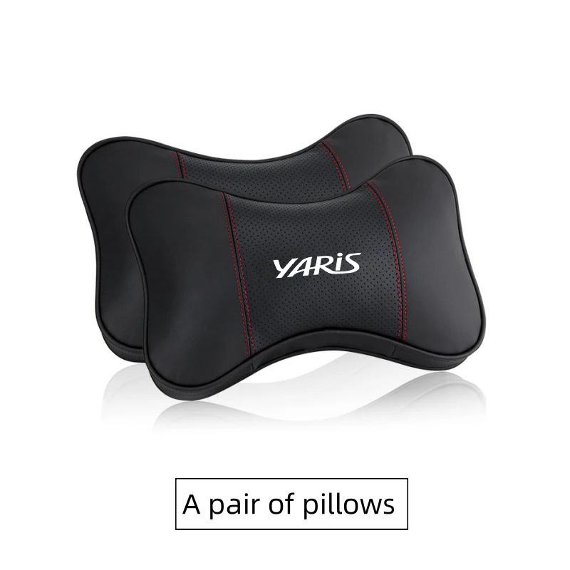 PU Leather Car Headrest Rest Cushion, Neck Pillow Seat Cover, Seat Belt Shoulder Pads, Toyota Yaris Gr 86 Supra Car Accessories