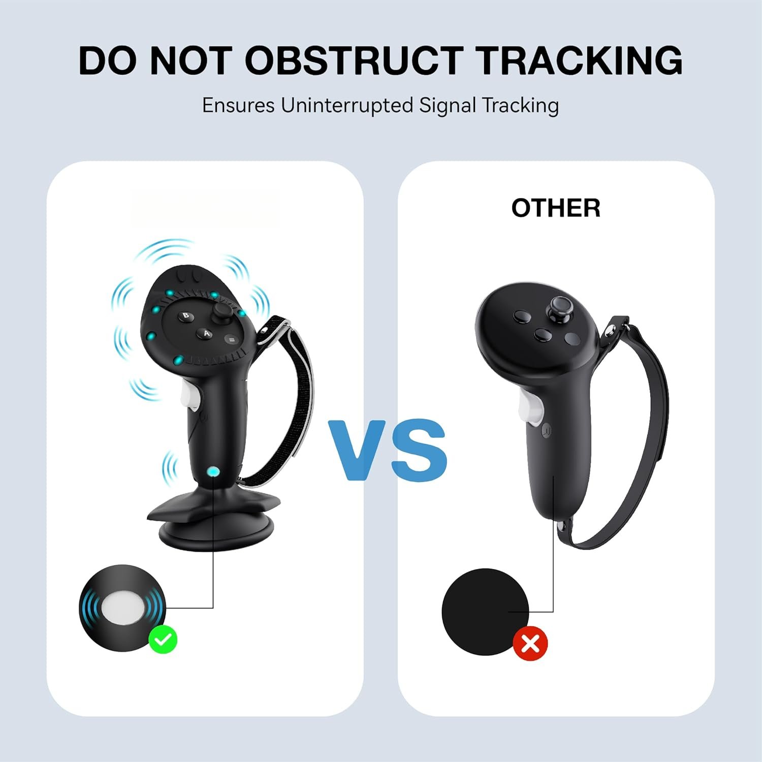 Controller Grips Cover for  Quest 3/3S Accessories, Opening Cover with Suction Cup Handle Grip,Adjustable Knuckle Strap,Compatible with  Quest 3/3S